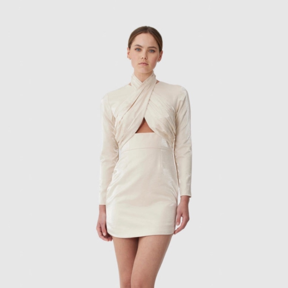 NWT Keepsake the Label Emilio Mini Dress in Oyster size M/ US 6